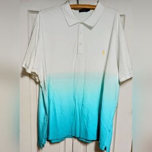 Polo Ralph Lauren Ombre Polo Shirt~Turquoise Ombre~Men's Size 3XB•Big